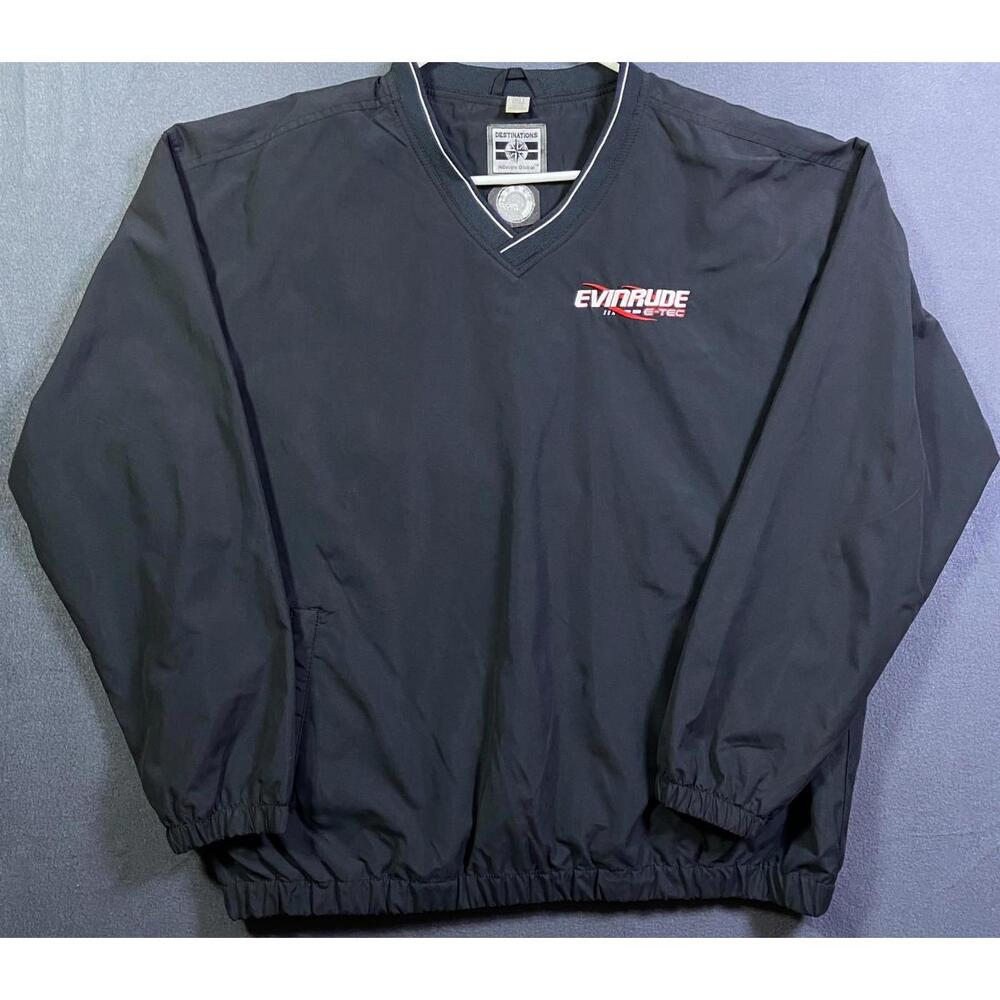 Destinations INDesigns Global Evinrude Outboard E-TEC Pullover Shirt Fishing XL